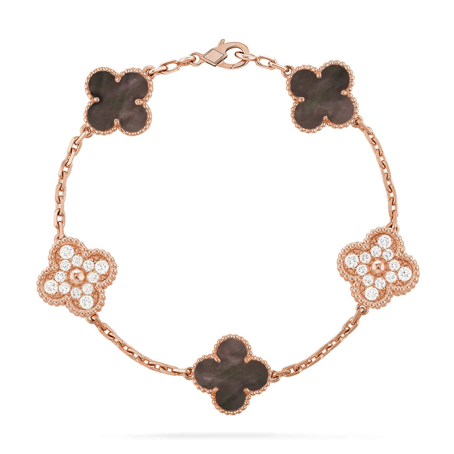 [Imperial]New CLOVER 5 MOTIF GRAY MOP BRACELET COLLECTION