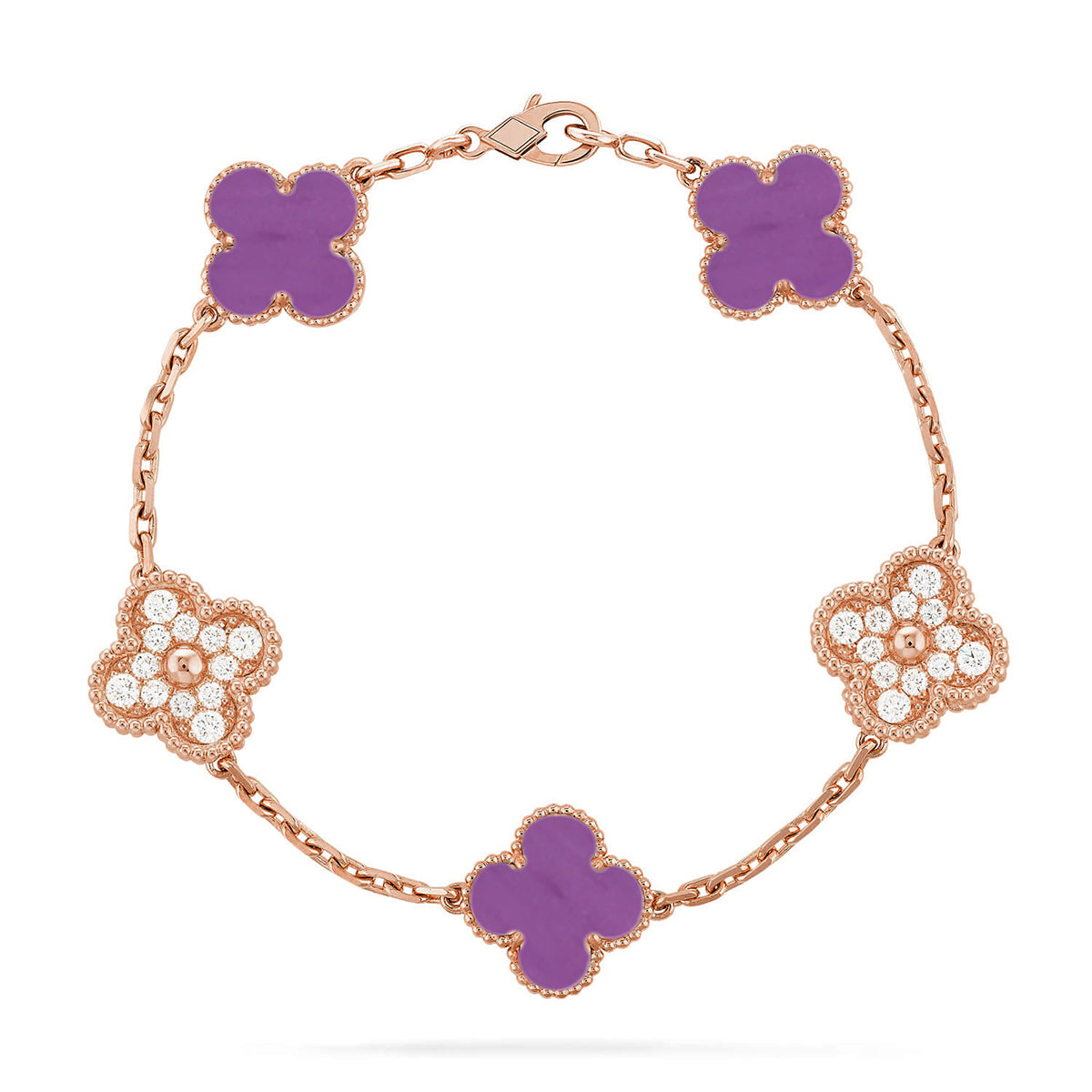 [Imperial]New  CLOVER 5 MOTIF VIOLET BRACELET COLLECTION