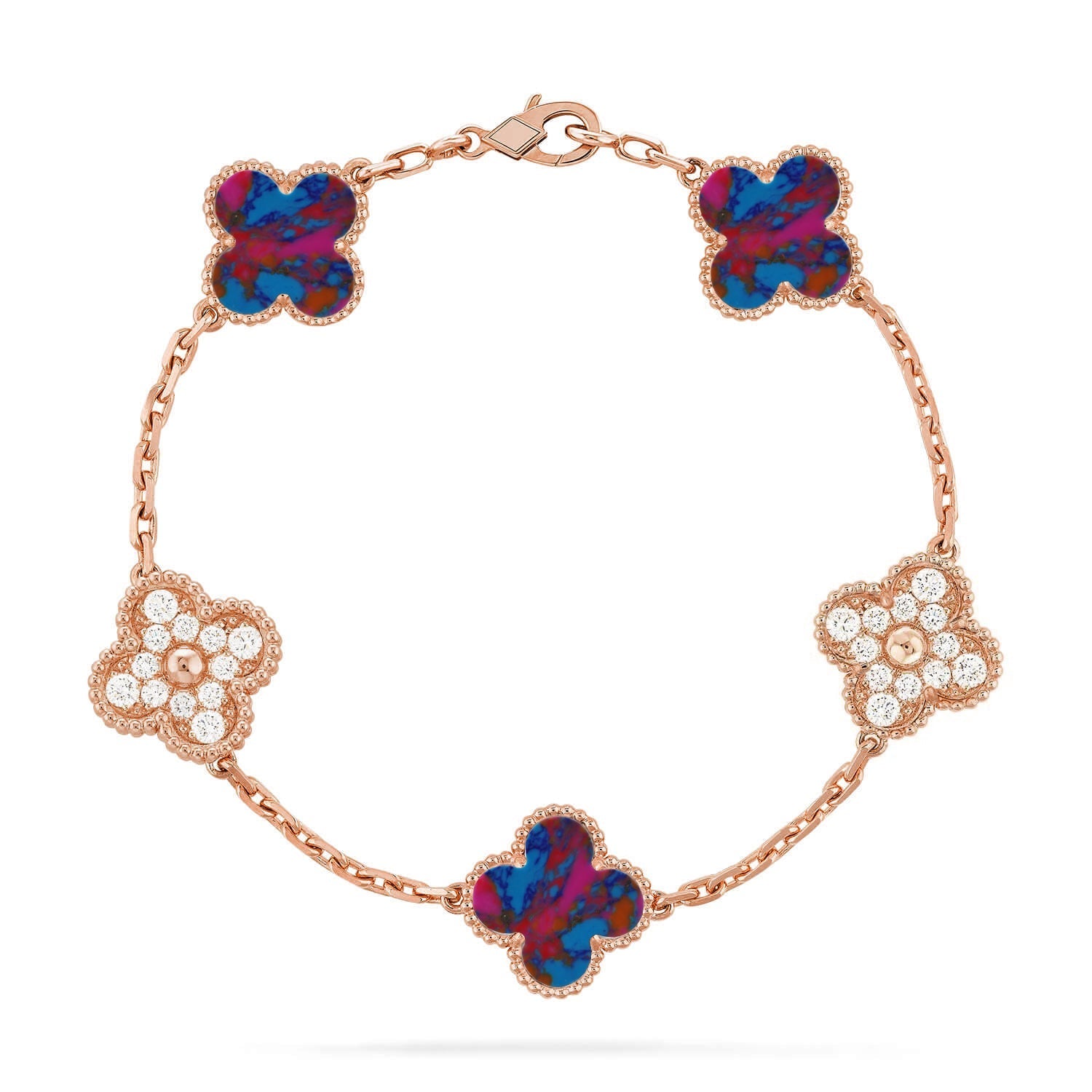 [Imperial]New CLOVER 5 MOTIF COLOR GEMSTONES BRACELET COLLECTION
