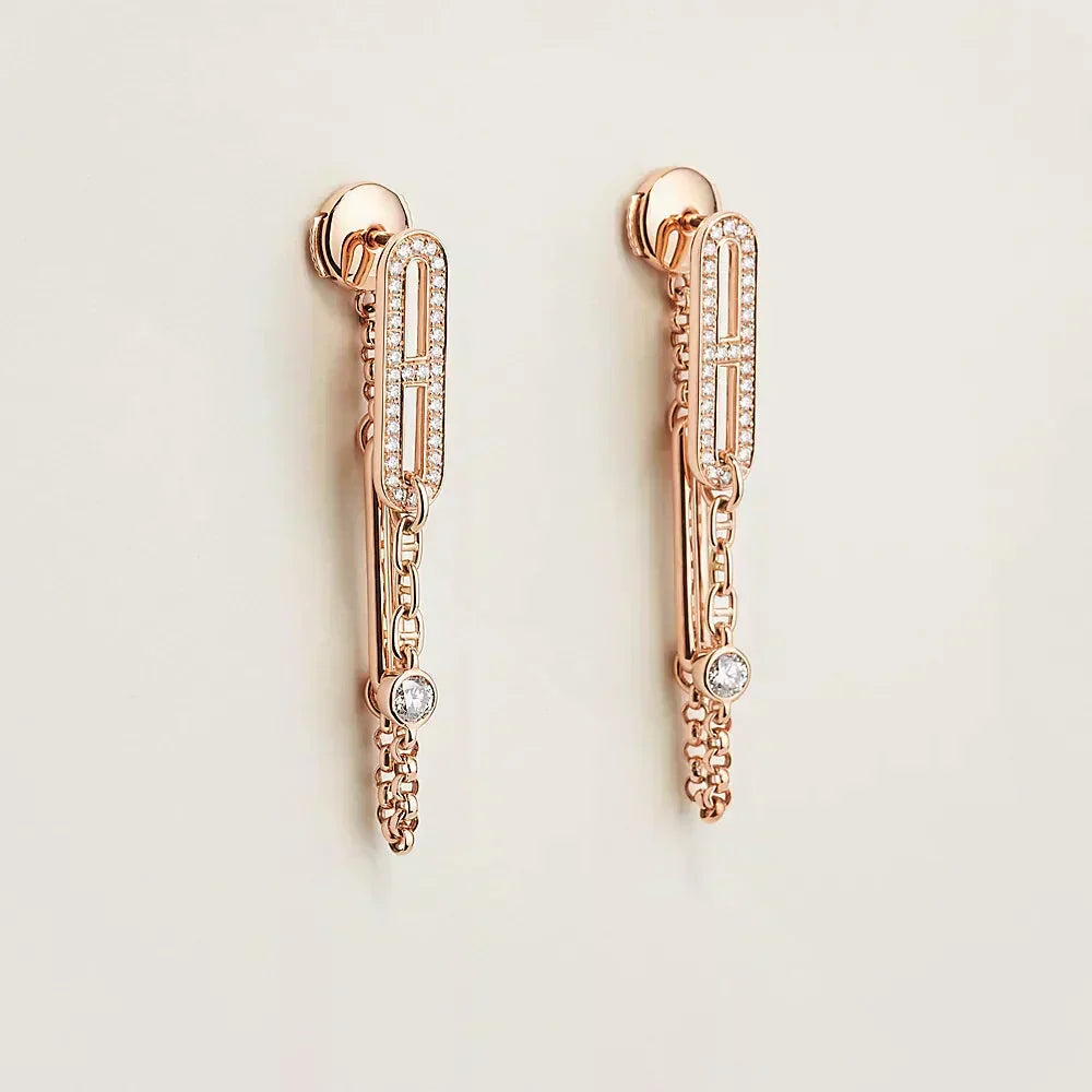 [Imperial] CHAINE CHAOS DIAMOND DROP EARRINGS