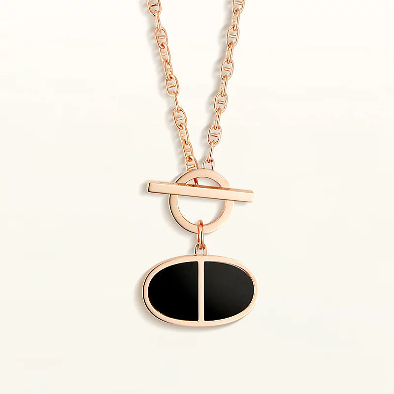 [Imperial] CHAINE VERSO BLACK CERAMIC NECKLACE