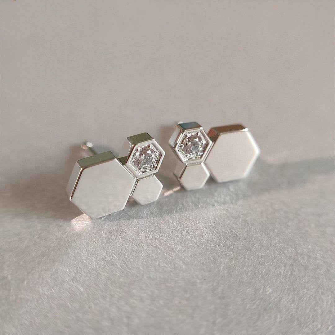 [Imperial] BEE LOVE SILVER DIAMOND EARRINGS