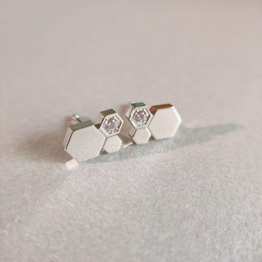 [Imperial] BEE LOVE SILVER DIAMOND EARRINGS
