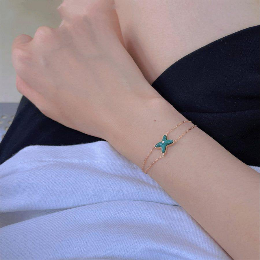 [Imperial] JEUX BRACELET MALACHITE PINK GOLD 1 DIAMOND
