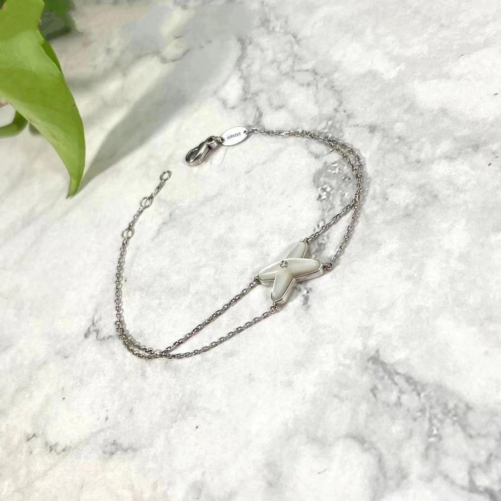 [Imperial] JEUX BRACELET WHITE MOP SILVER 1 DIAMOND