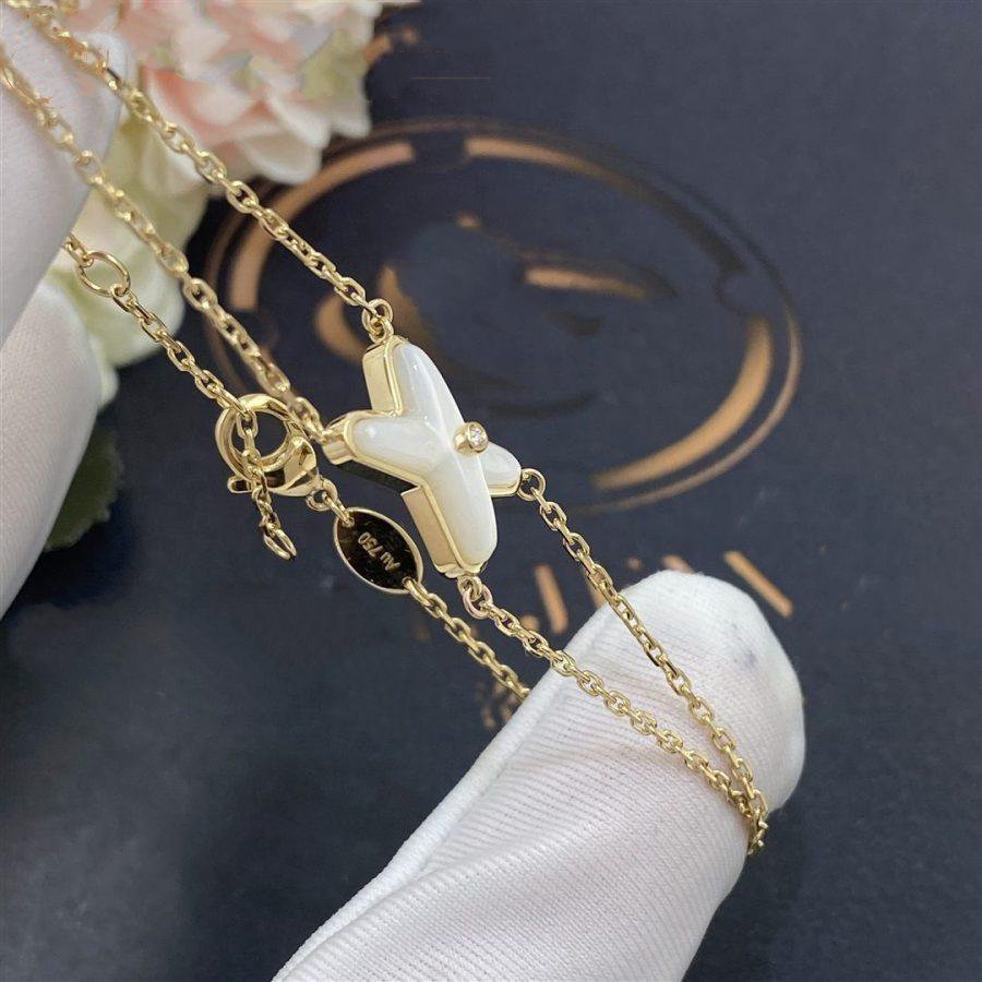 [Imperial] JEUX BRACELET WHITE MOP GOLD 1 DIAMOND
