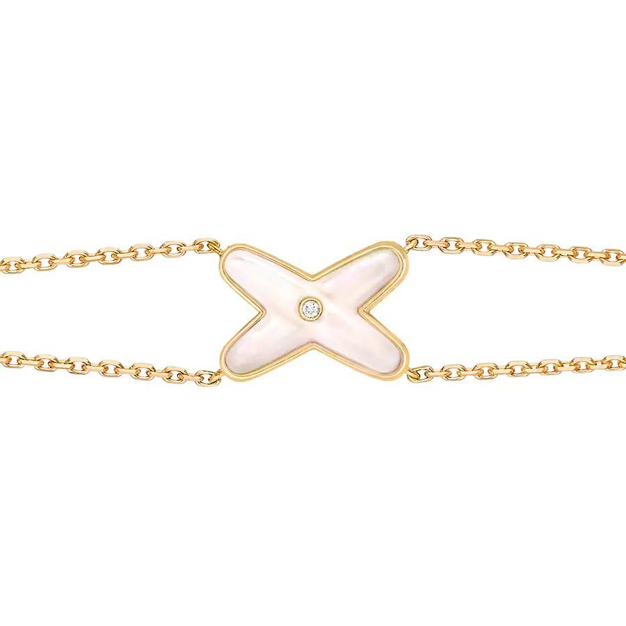 [Imperial] JEUX BRACELET WHITE MOP GOLD 1 DIAMOND