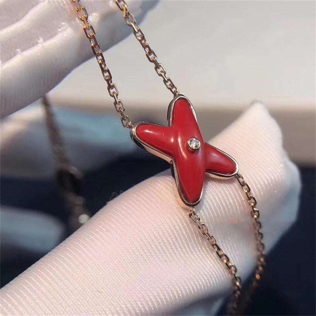 [Imperial] JEUX BRACELET CARNELIAN PINK GOLD 1 DIAMOND