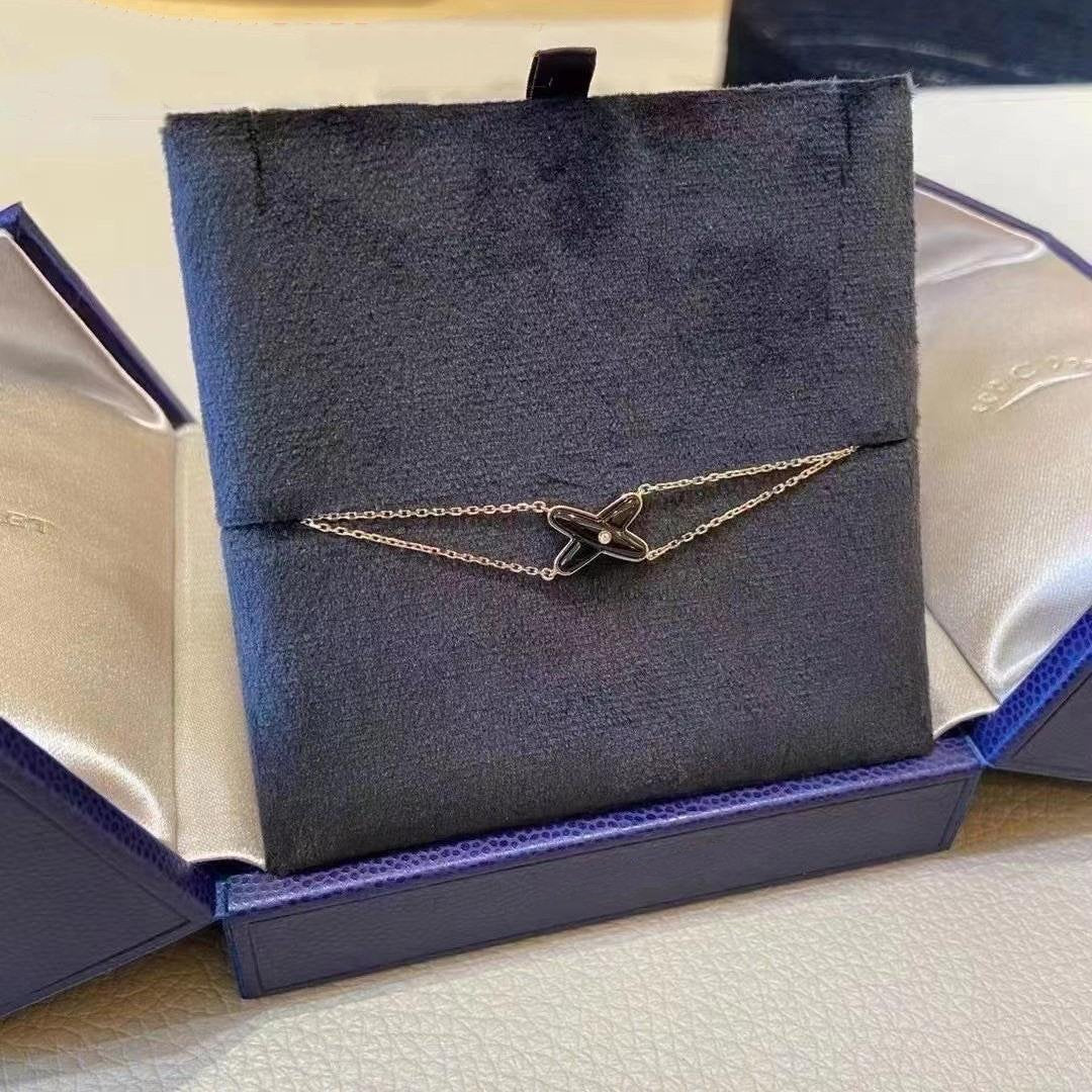 [Imperial] JEUX BRACELET ONYX PINK GOLD 1 DIAMOND
