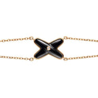 [Imperial] JEUX BRACELET ONYX PINK GOLD 1 DIAMOND