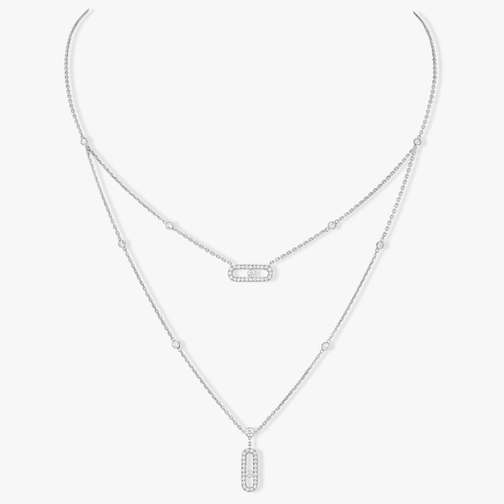 [Imperial] MOVE 2 ROW DIAMOND NECKLACE