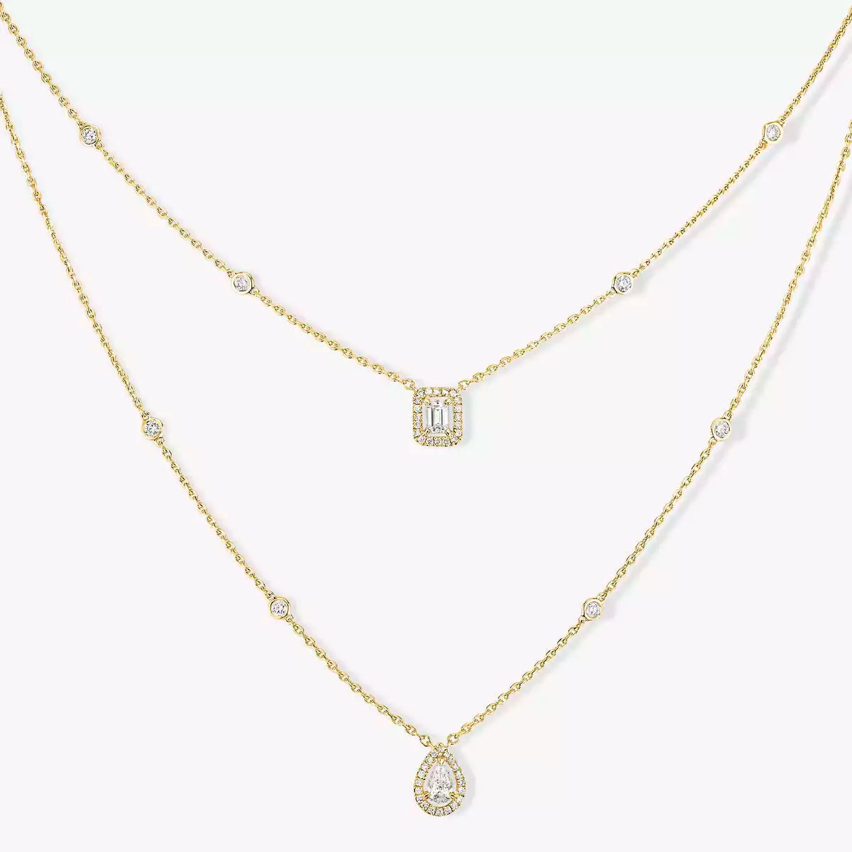 [Imperial] Diamond Necklace My Twin 2 Rows