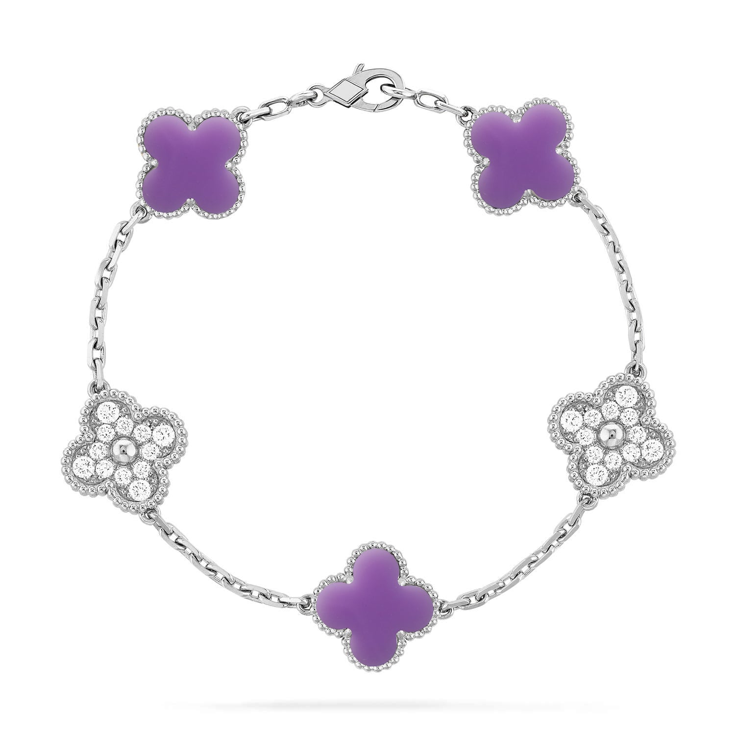 [Imperial]New CLOVER 5 MOTIF LIGHT PURPLE BRACELET COLLECTION