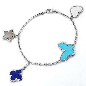 [Imperial] LUCKY SPRING SILVER BRACELET 4 MOTIF