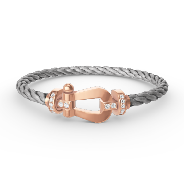 [Imperial] FORCE LARGE HORSESHOE HALF DIAMOND BRACELET ROSE GOLD