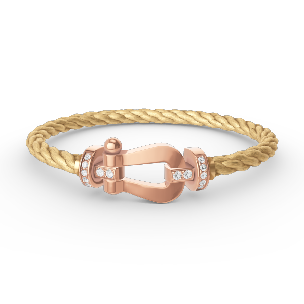 [Imperial] FORCE LARGE HORSESHOE HALF DIAMOND BRACELET ROSE GOLD