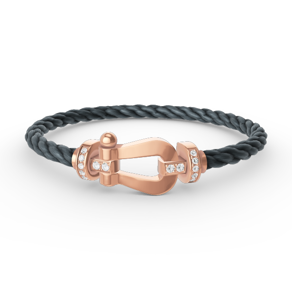 [Imperial] FORCE LARGE HORSESHOE HALF DIAMOND BRACELET ROSE GOLD
