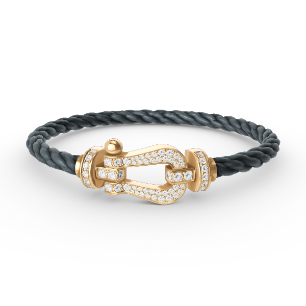 [Imperial] FORCE LARGE HORSESHOE FULL DIAMOND BRACELET GOLD