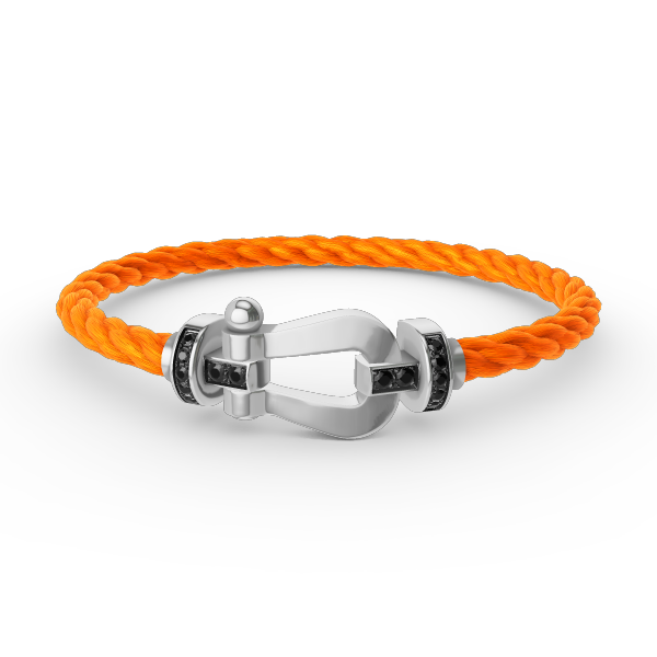 [Imperial] FORCE LARGE HORSESHOE BLACK DIAMOND BRACELET SILVER