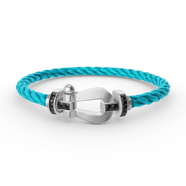 [Imperial] FORCE LARGE HORSESHOE BLACK DIAMOND BRACELET SILVER