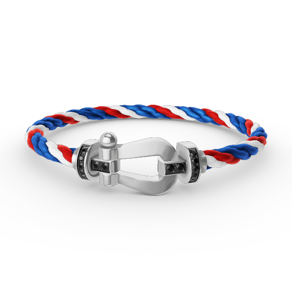 [Imperial] FORCE LARGE HORSESHOE BLACK DIAMOND BRACELET SILVER