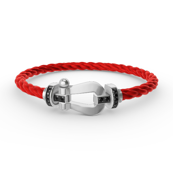 [Imperial] FORCE LARGE HORSESHOE BLACK DIAMOND BRACELET SILVER