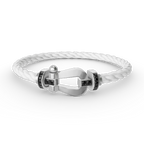 [Imperial] FORCE LARGE HORSESHOE BLACK DIAMOND BRACELET SILVER
