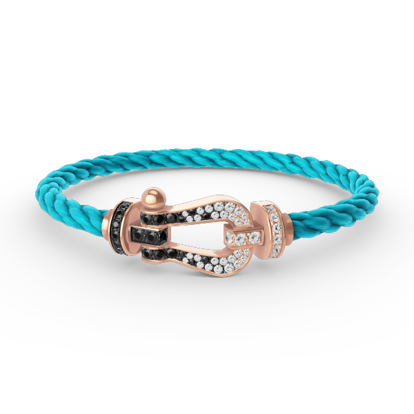 [Imperial] FORCE LARGE HORSESHOE BLACK WHITE DIAMOND BRACELET ROSE GOLD