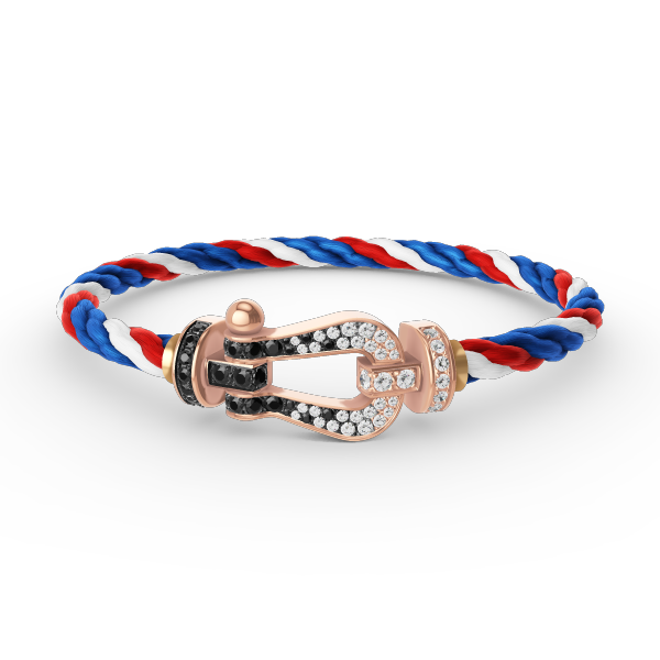 [Imperial] FORCE LARGE HORSESHOE BLACK WHITE DIAMOND BRACELET ROSE GOLD