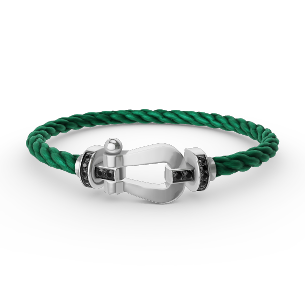 [Imperial] FORCE LARGE HORSESHOE BLACK DIAMOND BRACELET SILVER