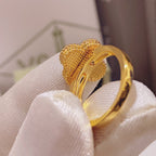 [Imperial] CLOVER ONYX RING GOLD DIAMANT
