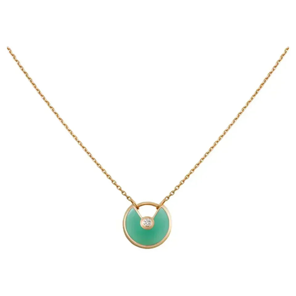 [Imperial] AMULETTE GOLD MALACHITE NECKLACE