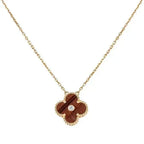[Imperial] CLOVER 15MM DIAMOND AND YELLOW TIGER'S EYE AGATE necklace