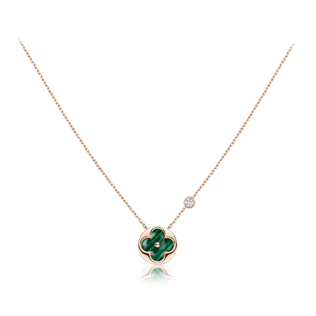 [Imperial] SUN PEDANT PINK GOLD 1 DIAMOND NECKLACE