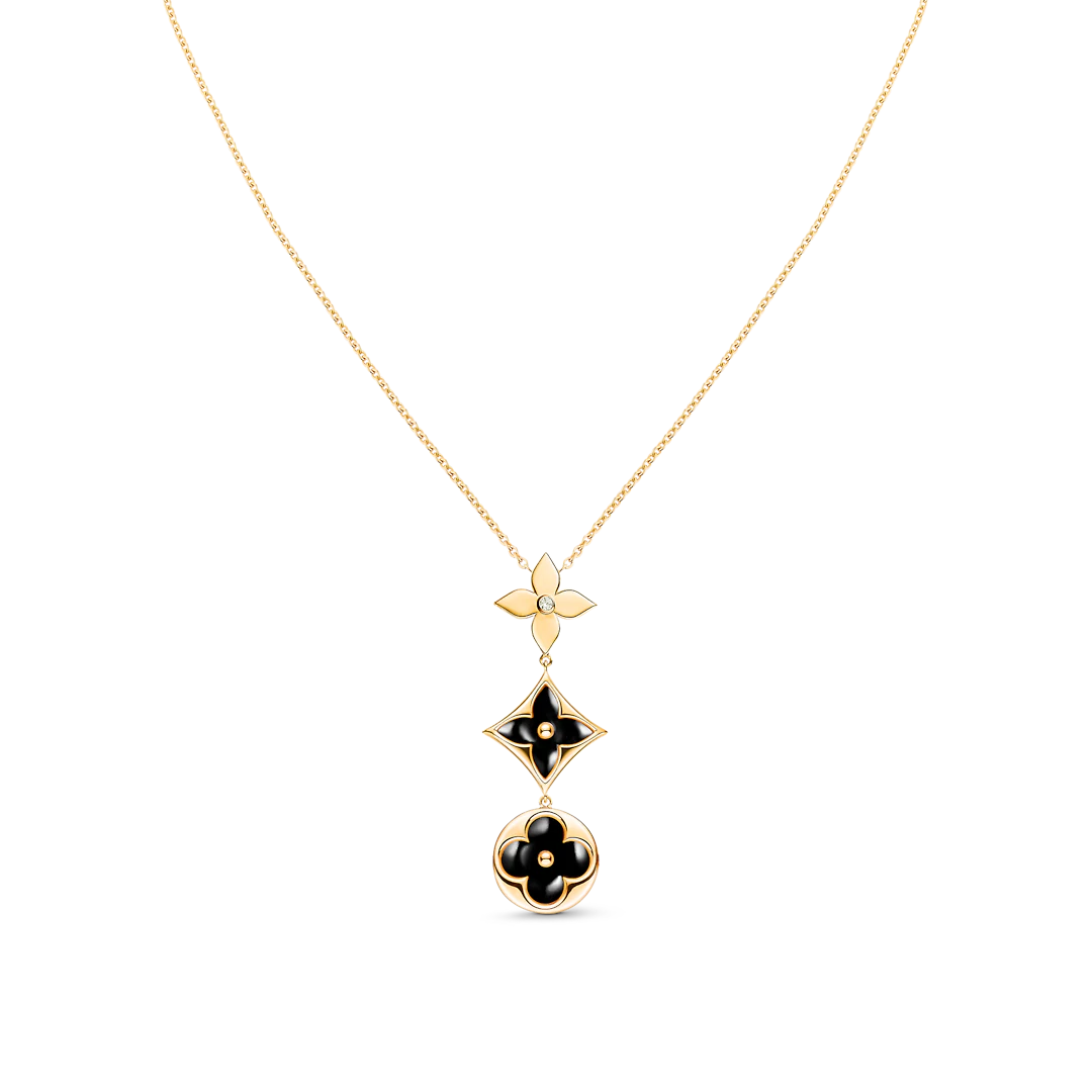 [Imperial] STAR AND SUN ONYX PINK GOLD NECKLACE
