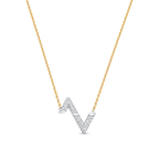 [Imperial] VOLT SILVER DIAMOND PEDANT NECKLACE