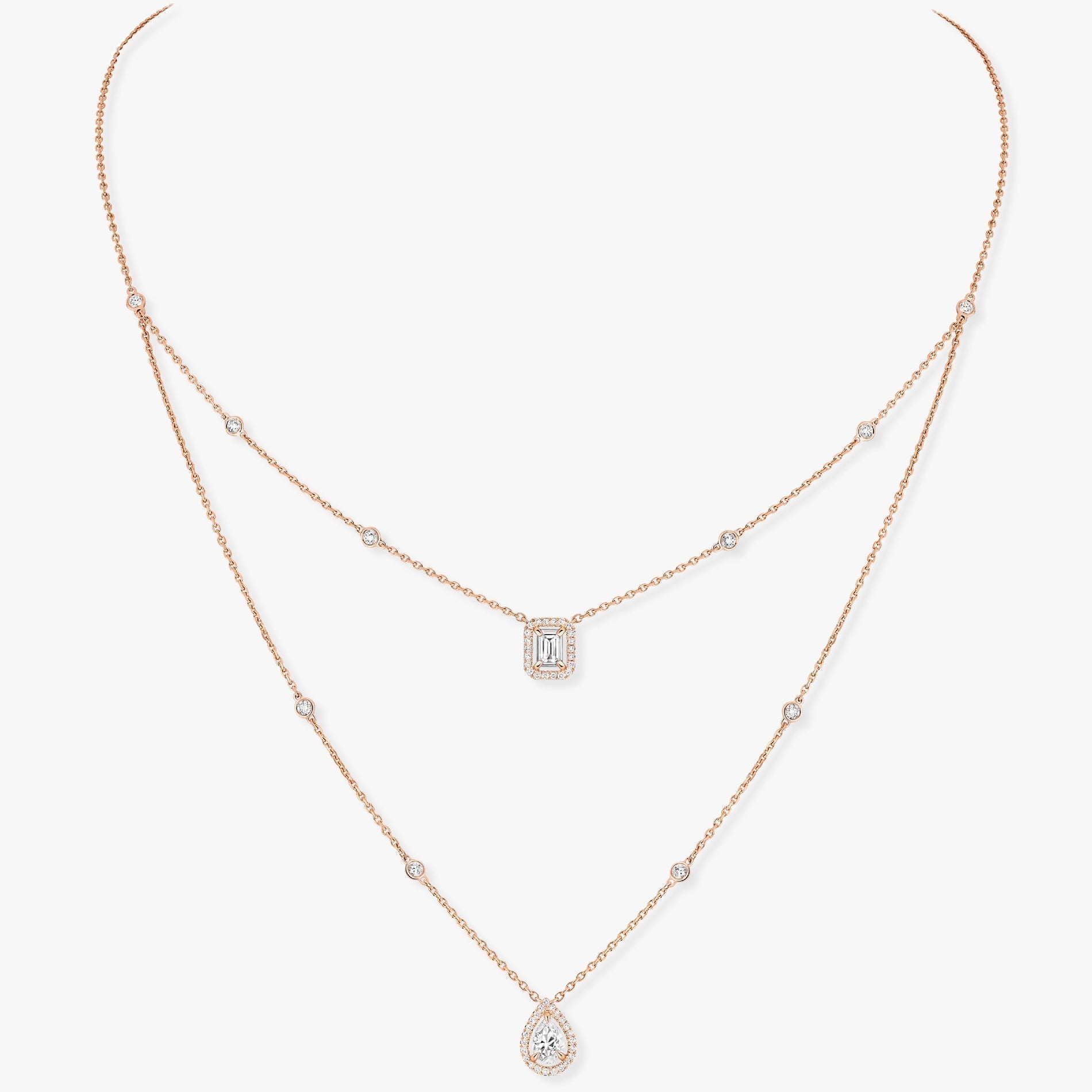 [Imperial] MY TWIN 2 ROW DIAMOND NECKLACE