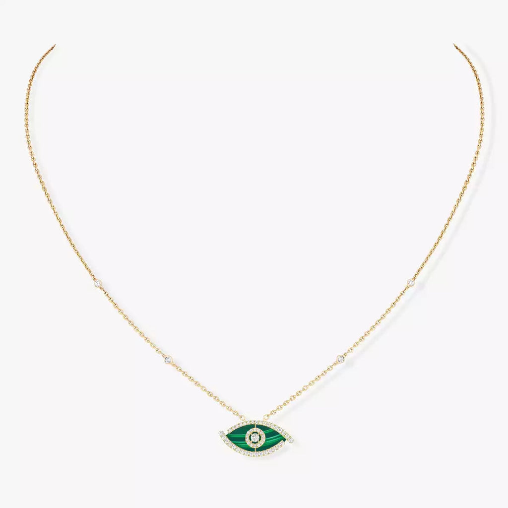[Imperial] Lucky Eye Diamond Necklace in Rose Gold and Turquoise