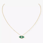 [Imperial] Lucky Eye Diamond Necklace in Rose Gold and Turquoise