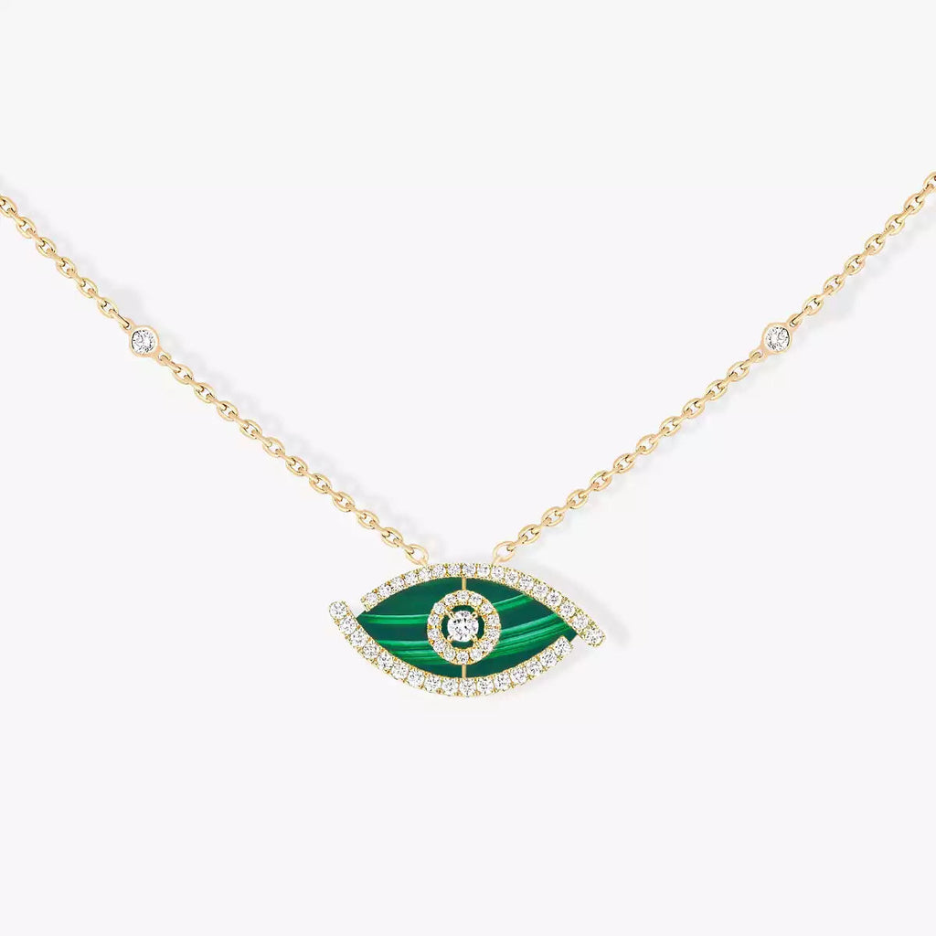 [Imperial] Lucky Eye Diamond Necklace in Rose Gold and Turquoise