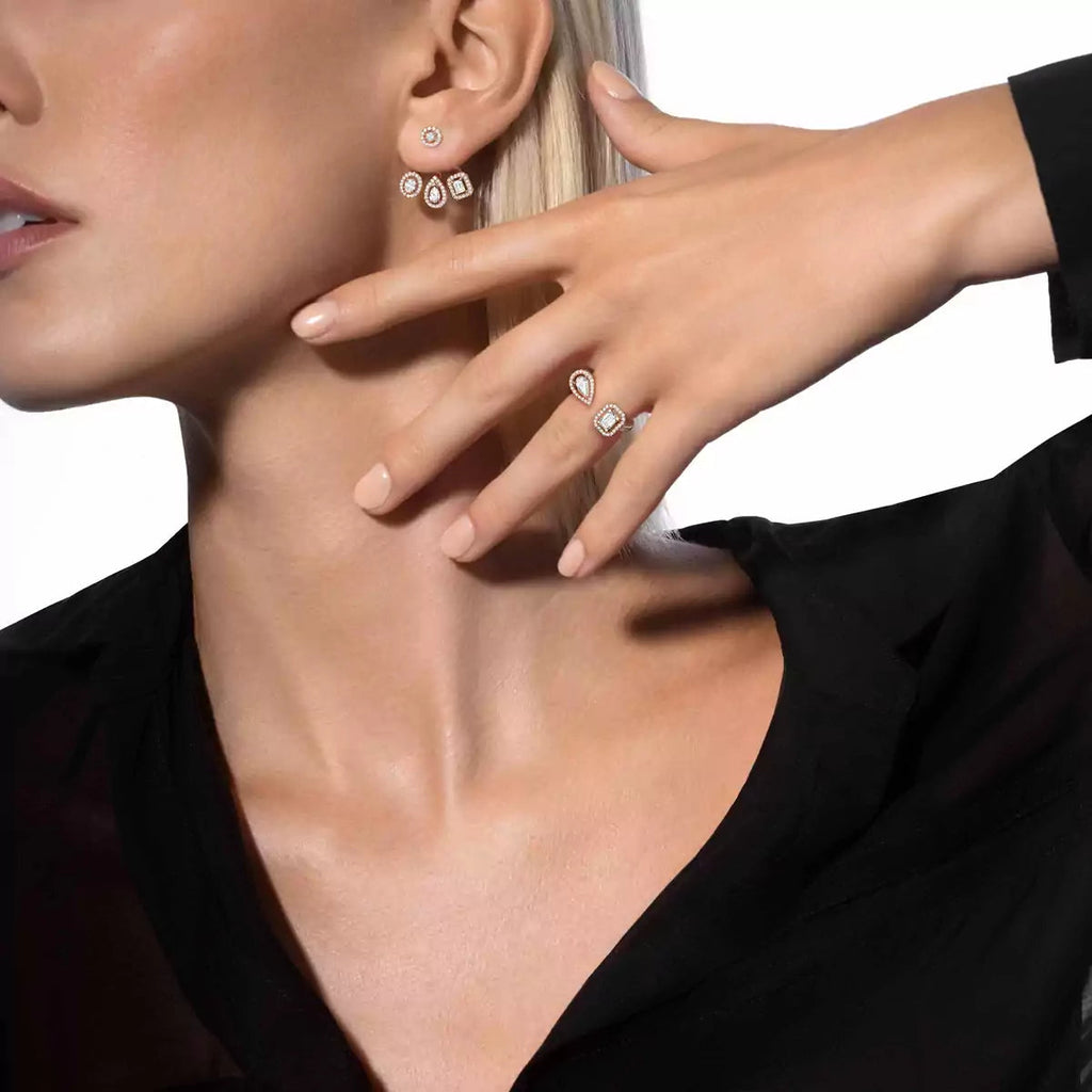 [Imperial]  My Twin Trio  Diamond Earrings
