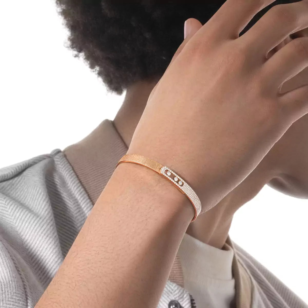 [Imperial] Move Noa Ciselé half pavé bangle
