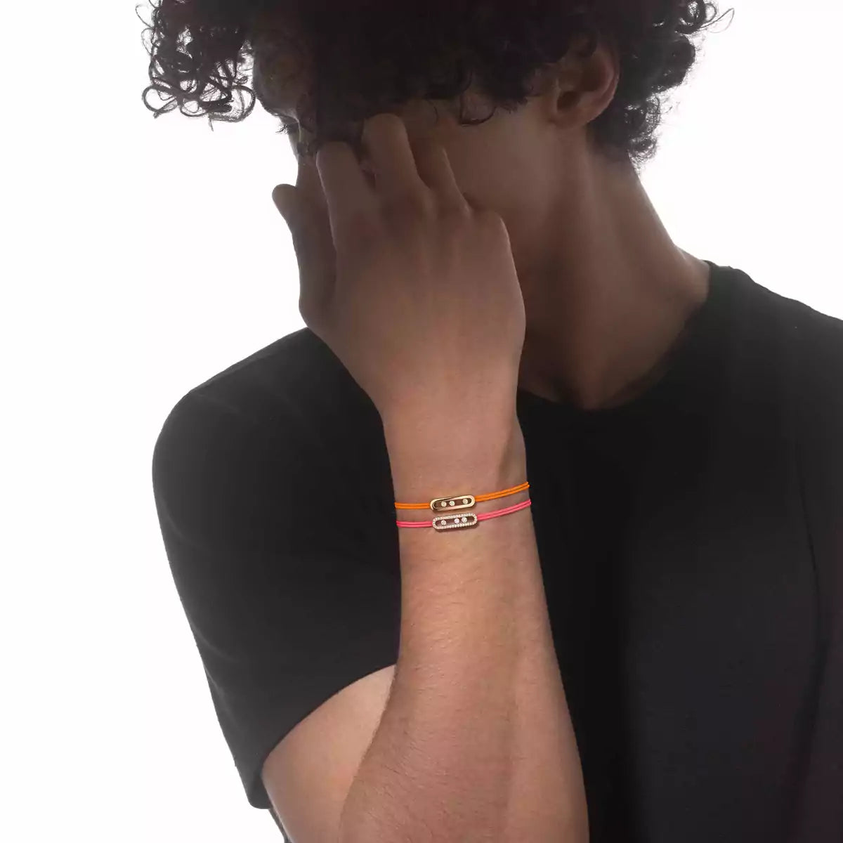 [Imperial] Messika Care(s) pink cord pavé bracelet