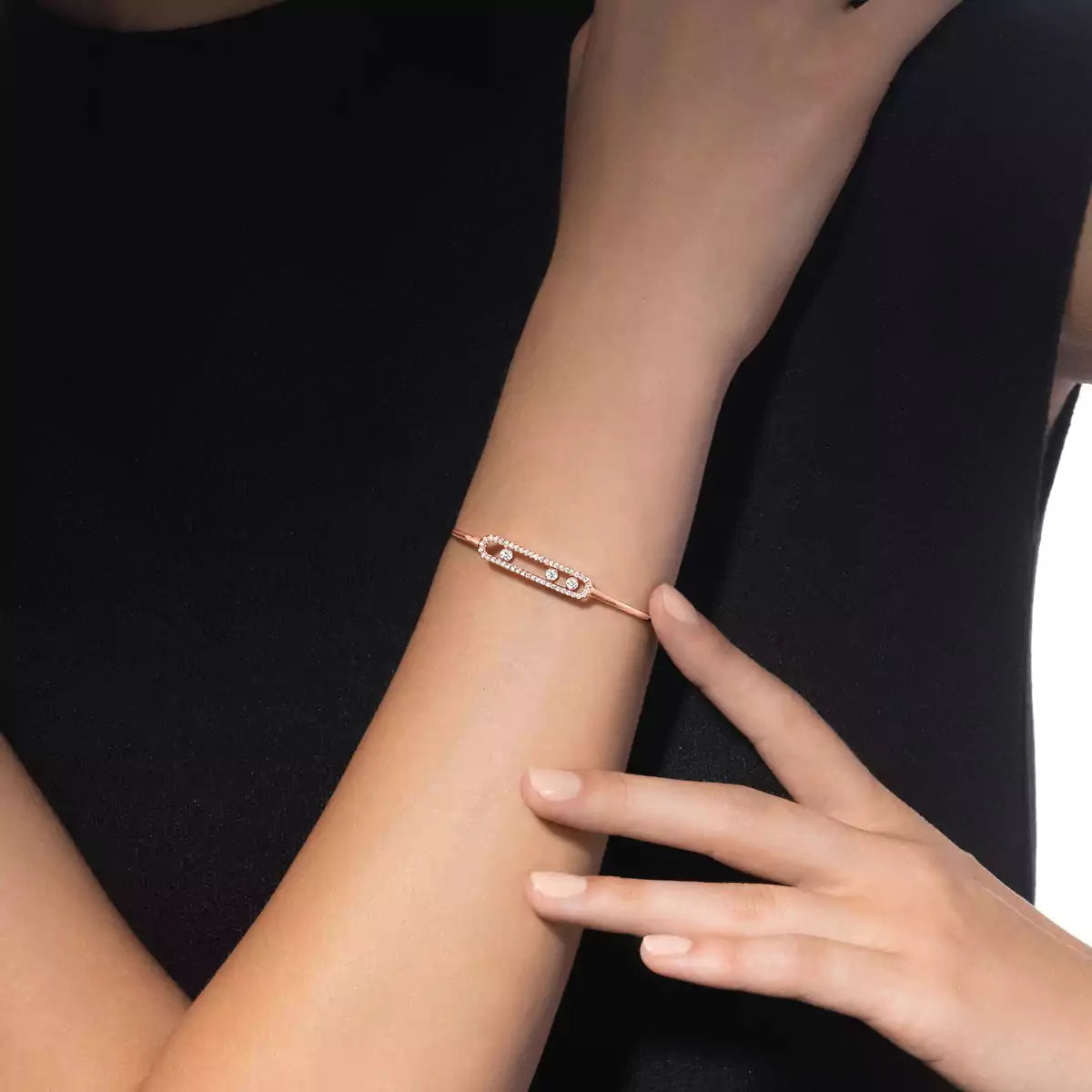 [Imperial] Move Pavé Diamond Bangle Bracelet M