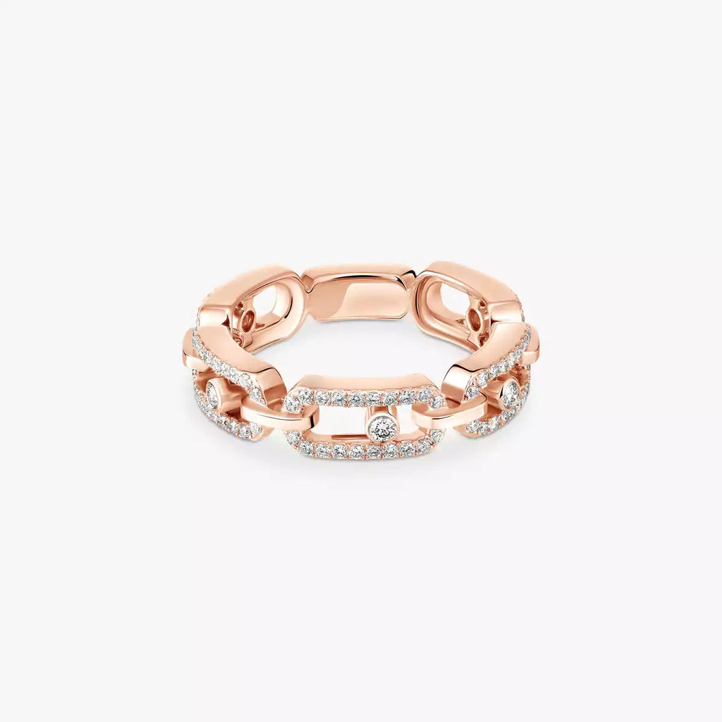 [Imperial] Move Link Pave_-Set Diamond Ring in Gold