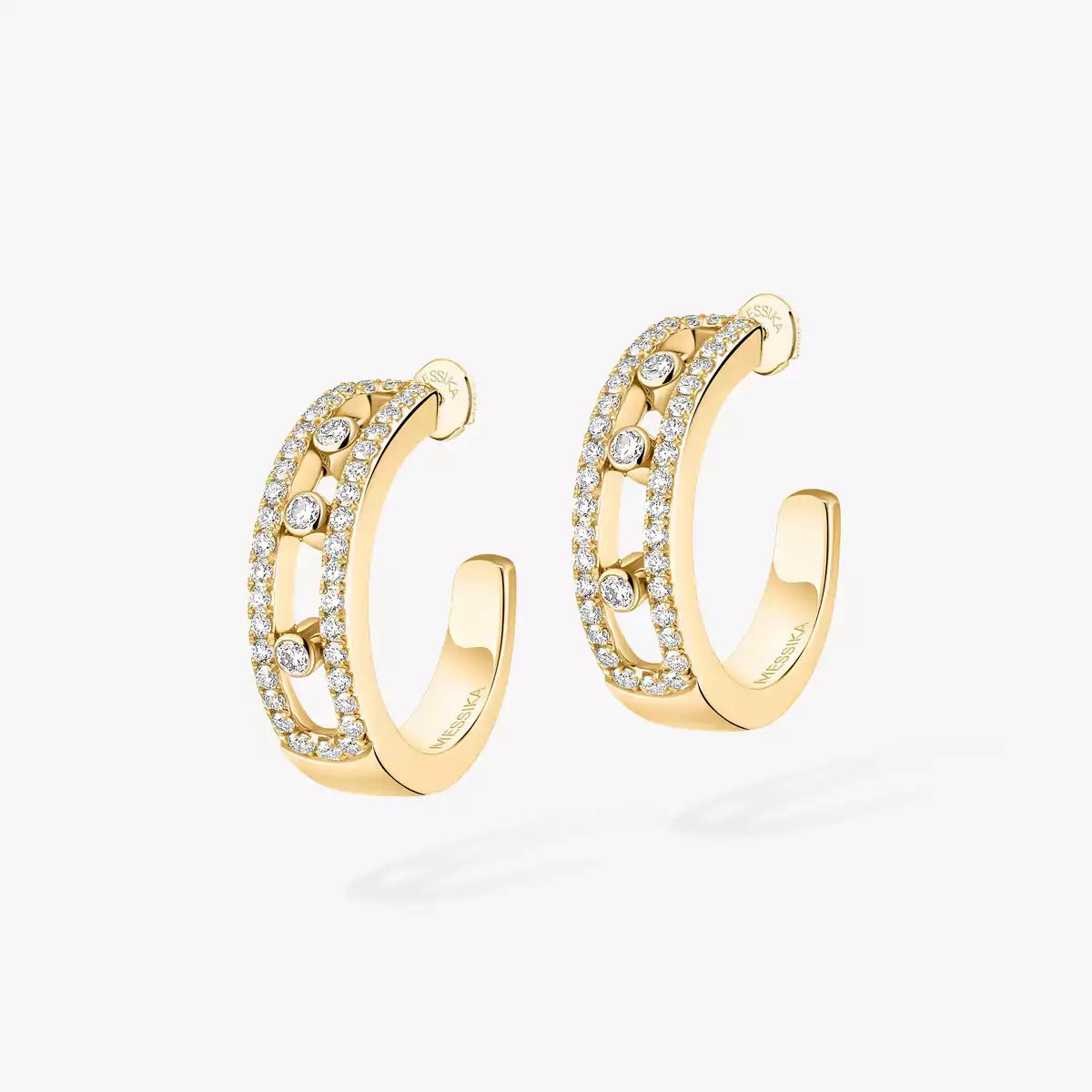 [Imperial] Diamond Pave_ Hoop Earrings Move