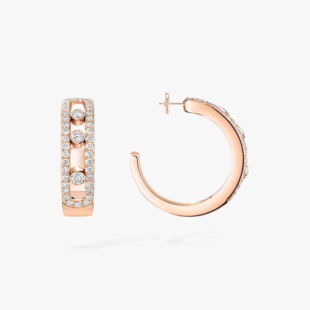 [Imperial] Diamond Pave_ Hoop Earrings Move