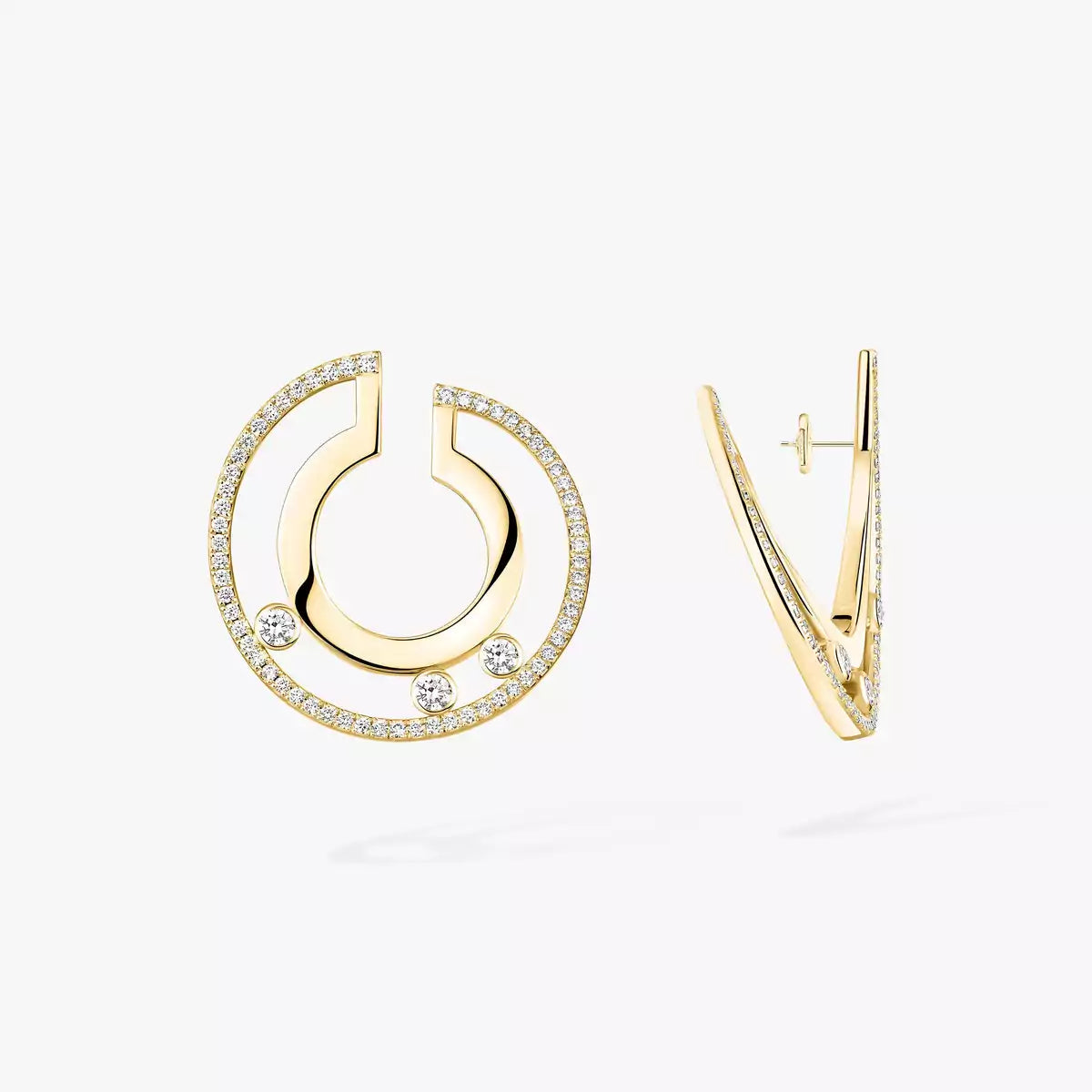 [Imperial] Move Romane Small Diamond Hoop Earrings