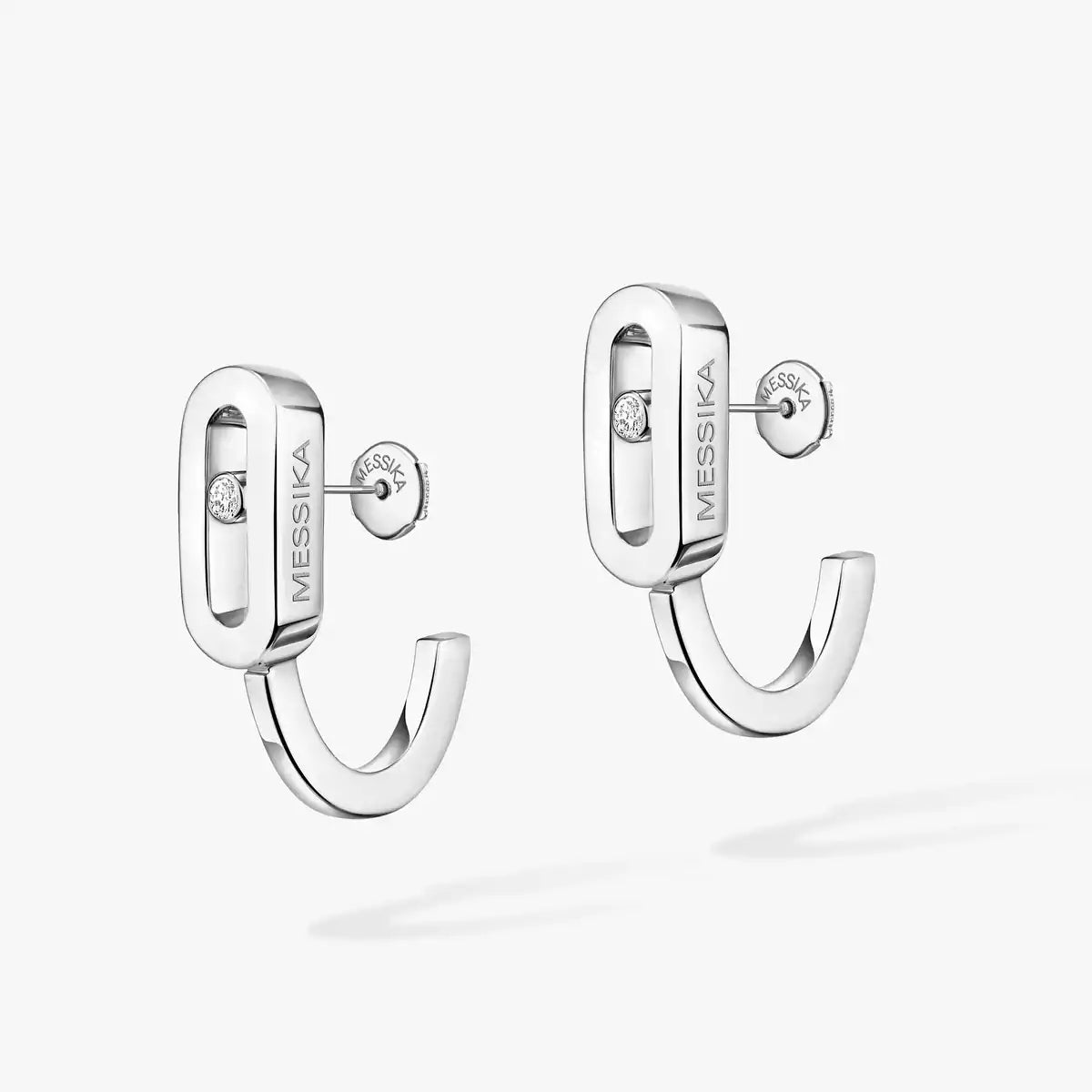 [Imperial] Diamond Mini Hoop Earrings Move Classique