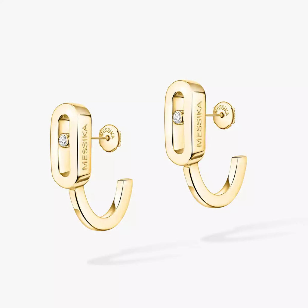 [Imperial] Diamond Mini Hoop Earrings Move Classique